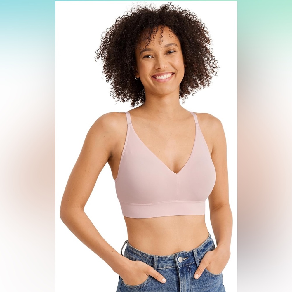 Jockey Pink Seamless Bralette with Adjustable Straps